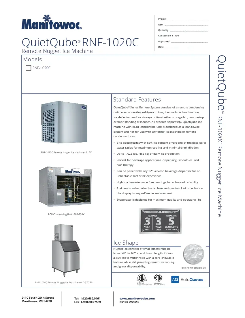 manitowoc-rnf1020c-161-ice-maker-nugget-style-remote-refrigeration-specshee-260726jxwhxw.pdf