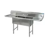 BK Resources BKS-2-1620-12-18TS, Sink, (2) Two Compartment