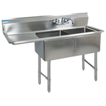 BK Resources , BKS-2-18-12-18LS, Sink, (2) Two Compartment