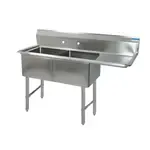 BK Resources BKS-2-24-14-24RS, Sink, (2) Two Compartment