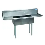 BK Resources BKS-3-1014-10-12T, Sink, (3) Three Compartment