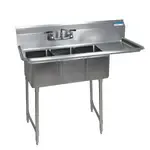 BK Resources BKS-3-1014-10-15RS, Sink, (3) Three Compartment