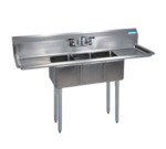 BK Resources , BKS-3-1014-10-15T, Sink, (3) Three Compartment