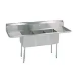 BK Resources BKS-3-18-12-18T, Sink, (3) Three Compartment