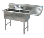 BK Resources , BKS6-2-1620-14-18RS, Sink, (2) Two Compartment