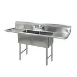 BK Resources BKS6-2-18-14-18TS, Sink, (2) Two Compartment