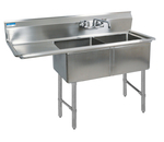 BK Resources , BKS6-2-24-14-24LS, Sink, (2) Two Compartment