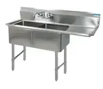 BK Resources BKS6-2-24-14-24RS, Sink, (2) Two Compartment