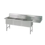 BK Resources BKS6-3-1620-14-18RS, Sink, (3) Three Compartment