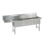 BK Resources , BKS6-3-18-14-18LS, Sink, (3) Three Compartment