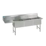 BK Resources BKS6-3-18-14-18LS, Sink, (3) Three Compartment