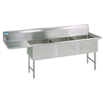 BK Resources , BKS6-3-24-14-24LS, Sink, (3) Three Compartment