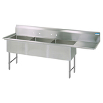 BK Resources , BKS6-3-24-14-24RS, Sink, (3) Three Compartment