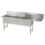 BK Resources BKS6-3-24-14-24RS, Sink, (3) Three Compartment