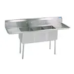 BK Resources ES-3-24-14-24T, Sink, (3) Three Compartment