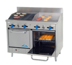 Comstock-Castle , F3218-24-2RB, Range, 48", 24" Griddle, 24" Charbroiler