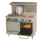 Comstock-Castle , F3218-24, Range, 48", 4 Burners, 24" Griddle