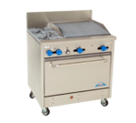 Comstock-Castle , F330-2RB, Range, 36", 2 Burners, 24" Charbroiler
