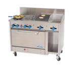 Comstock-Castle , F3430-12-1RB, Range, 48", 4 Open Burners, 12" Griddle, 12" Charbroiler