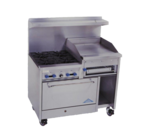 Comstock-Castle , F3430-24B, Range, 48", 4 Open Burners, 24" Griddle/Broiler
