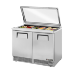 True Manufacturing , TFP-48-18M-FGLID-HC, Refrigerated Counter, Mega Top Sandwich / Salad Unit